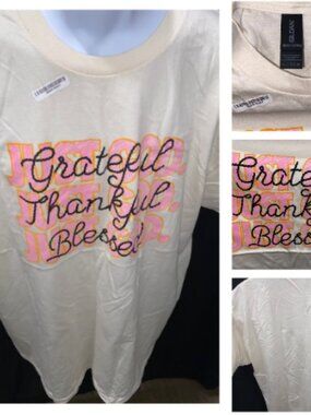 Grateful Thankful Blessed Size: XL T-Shirt